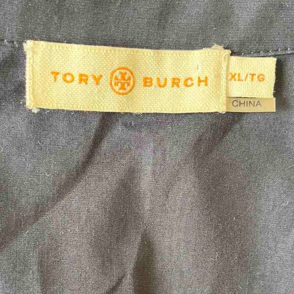 TORY BURCH Navy & Black Cotton & Wool Blend Dress Style#30142410 Sz.XL - Picture 5 of 13